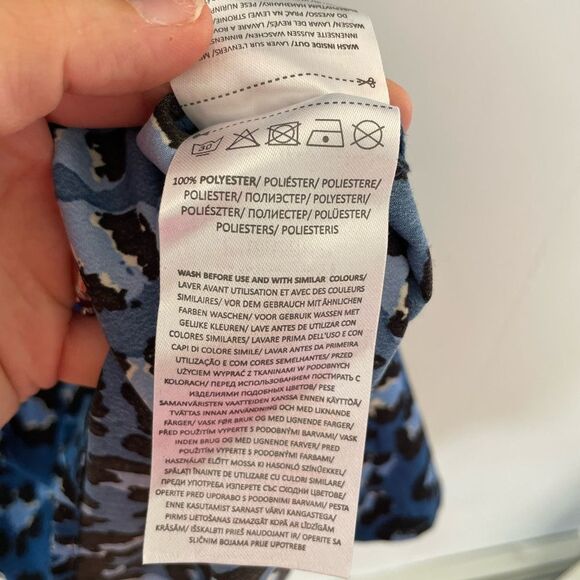 Brave Soul London Cheeta print blue flowy dress - Picture 4 of 7